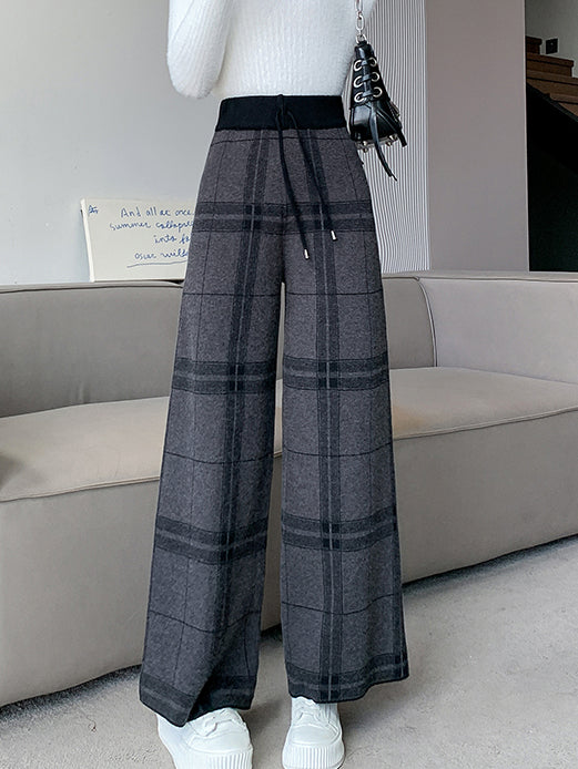 Wide leg knit outlet pants