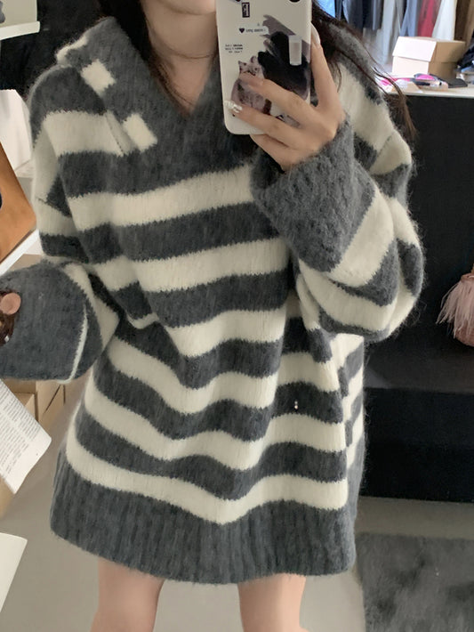 Hoodie Striped Sweater