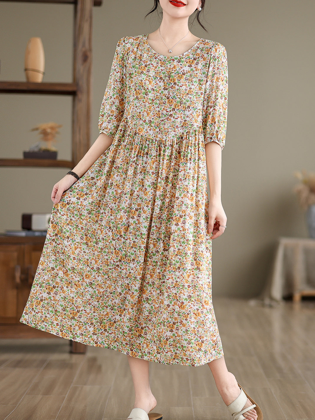 floral print midi dress